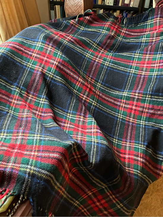 Other - Wool Throw Blanket in a Black Stewart Plaid
